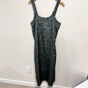 Womens Slip Dress Small Jacquard 90s style Minimalist Chic Elegant Feminine